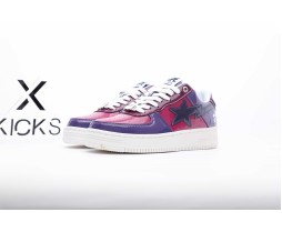 A Bathing Ape Bape Sta Icon Low Purple Patent