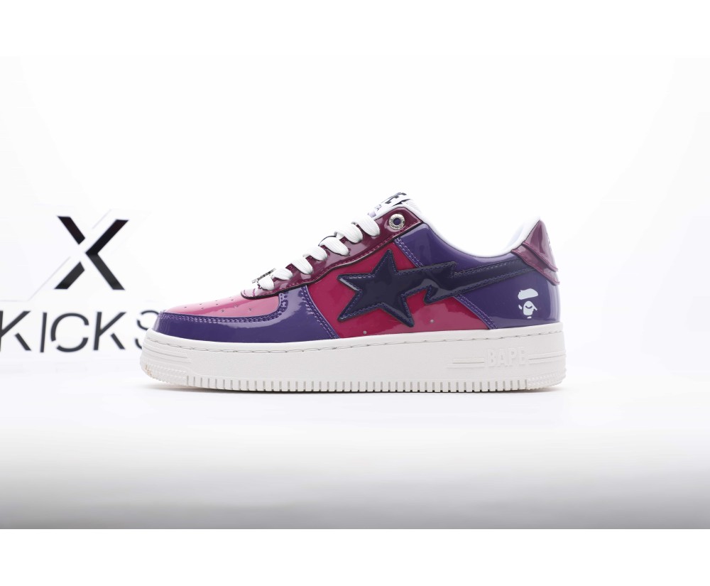 A Bathing Ape Bape Sta Icon Low Purple Patent
