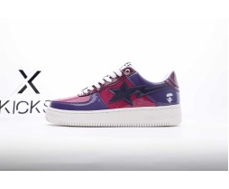 A Bathing Ape Bape Sta Icon Low Purple Patent