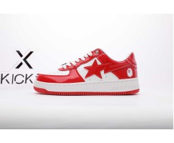 A Bathing Ape Bape Sta Patent Leather White Red (2023)
