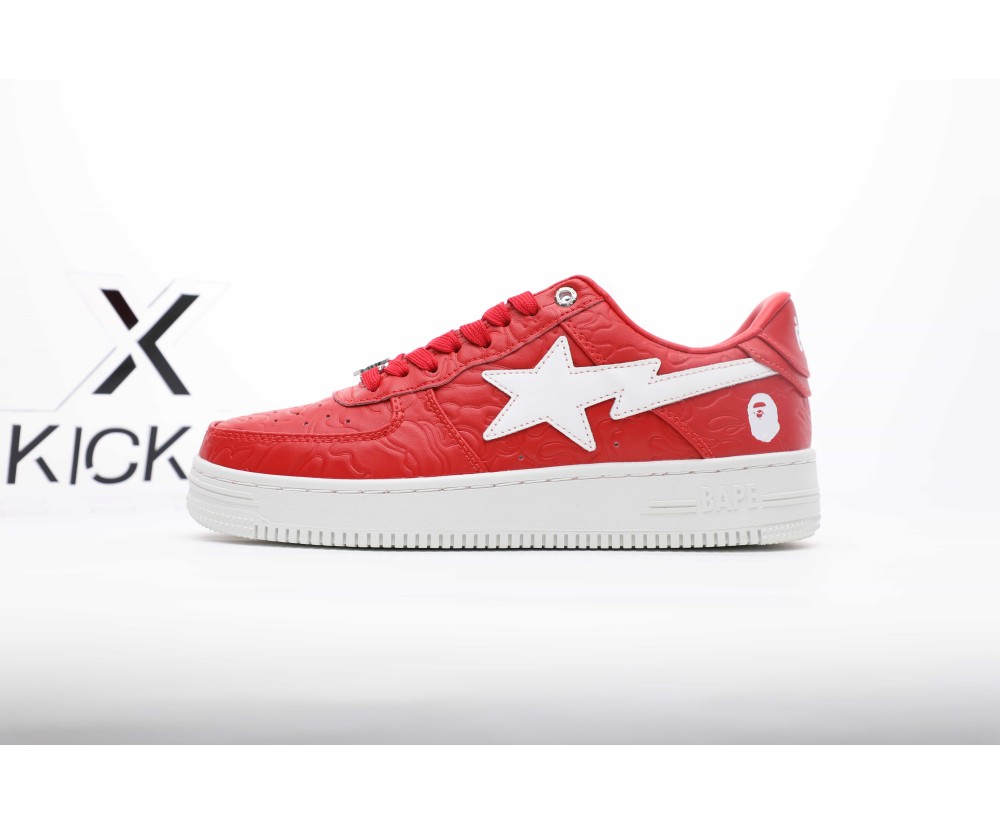 A BATHING APE SS23 LINE CAMO Red White