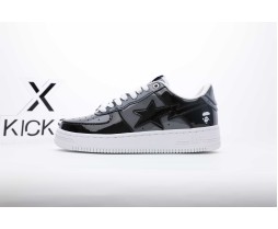 A Bathing APE STA Patent BLACK GRAY