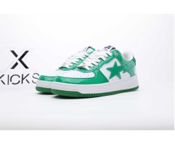 A Bathing APE STA Patent GREEN WHITE