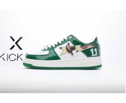 A Bathing Ape Bape Sta Patent Green White