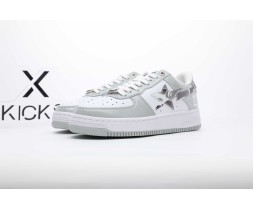 A Bathing Ape Bape Sta Patent Gray White