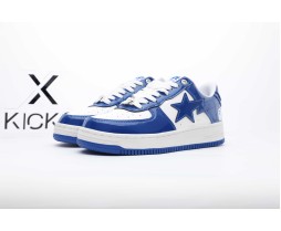 A Bathing Ape Bape Sta Patent Leather White Blue (2023)