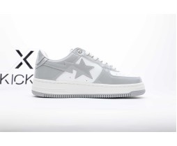 A Bathing Ape Bape Sta Patent Gray White