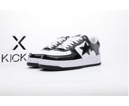 A Bathing Ape Bape Sta Patent Leather White Black