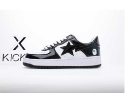 A Bathing Ape Bape Sta Patent Leather White Black