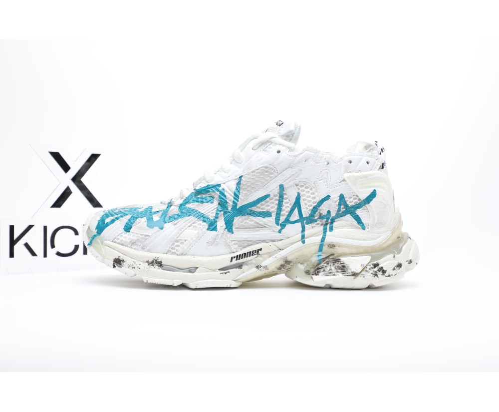 Balenciaga Runner Graffiti White Blue