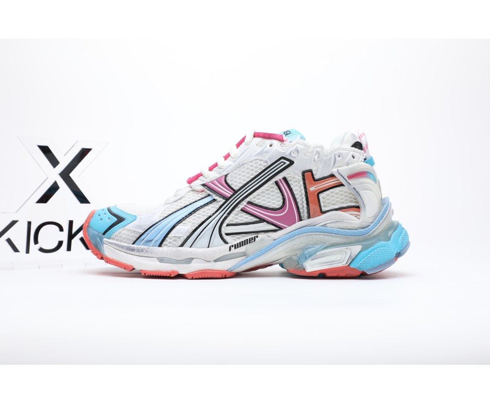 Balenciaga Runner Blue and White pink