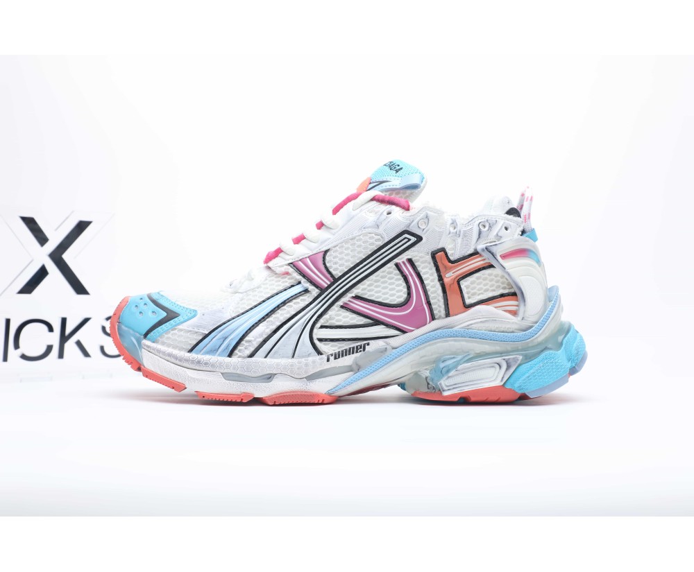 Balenciaga Runner White Blue Pink