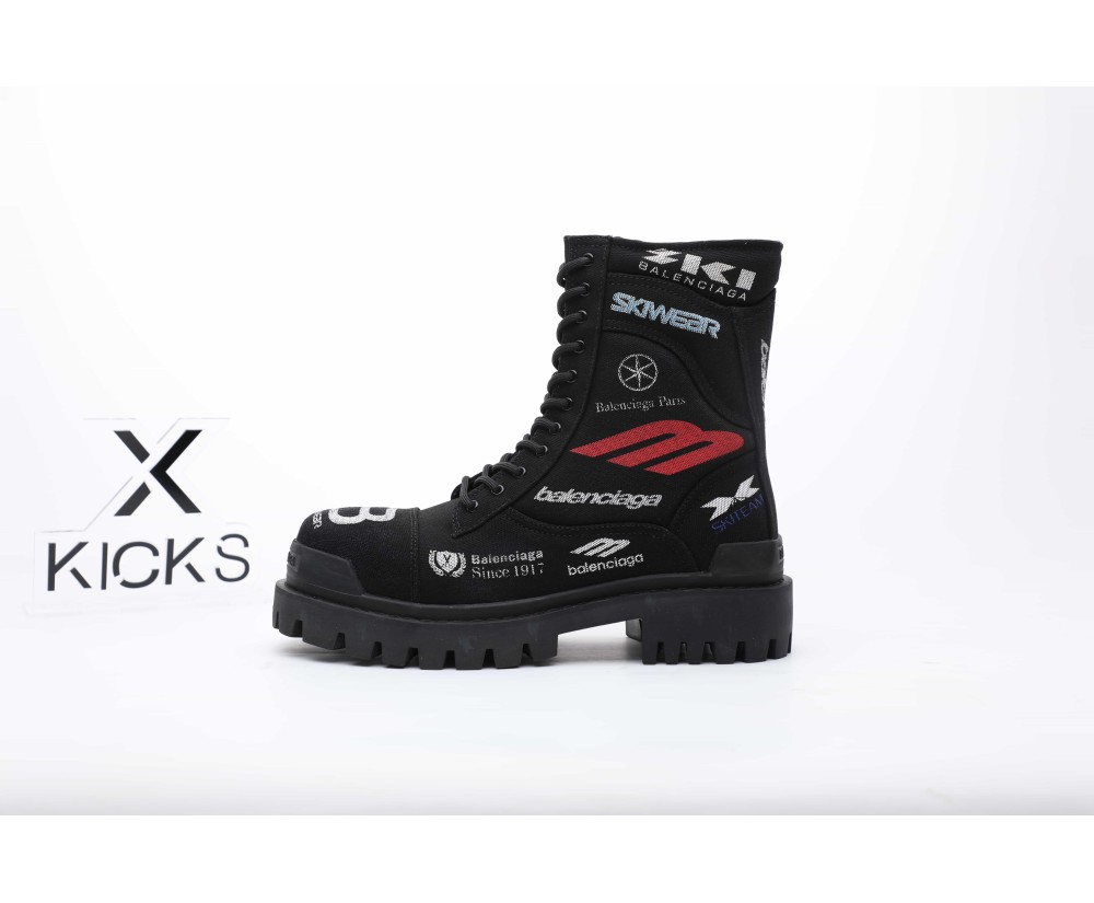 Balenciaga Combat Strike Canvas Black