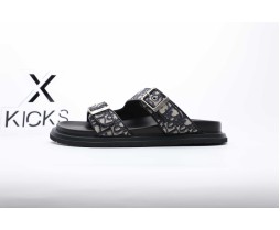 Dior Aqua Sandal Beige Black Dior Oblique Jacquard
