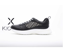 Dior B25 Runner Black Smooth Calfskin Oblique Jacquard