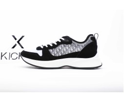 Dior B25 Oblique Runner Sneaker Black Suede