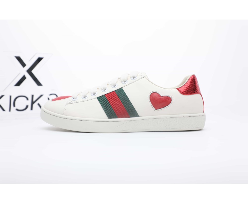 Gucci Ace Embroidered Hearts