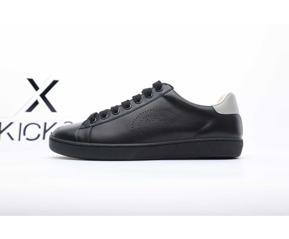 Gucci Ace Perforated Interlocking G Black