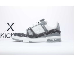 Louis Vuitton Trainer Monogram Denim Grey White