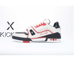 Louis Vuitton LV Trainer White Orange 