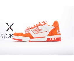 Louis Vuitton LV Trainer White Orange