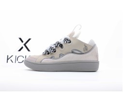 Lanvin Leather Curb Light Grey Blue