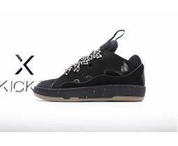 Lanvin Leather Curb Sneaker Black