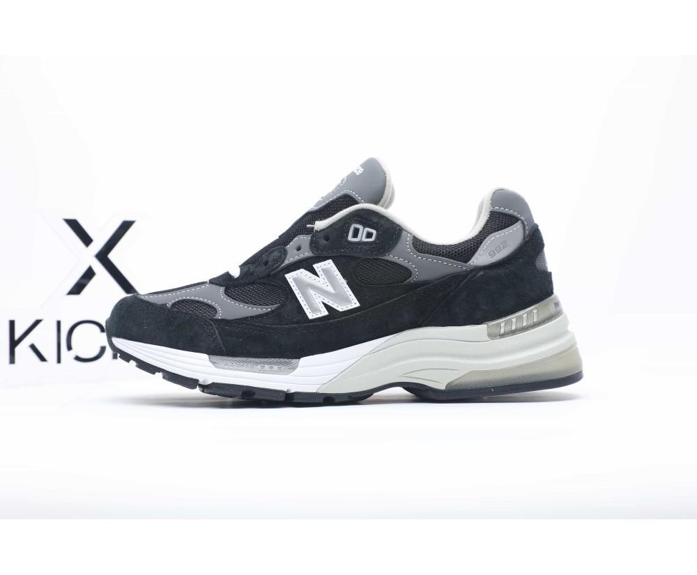 New Balance 992 Black Grey Suede