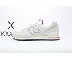  New Balance 574 Off White Burgundy (2023)