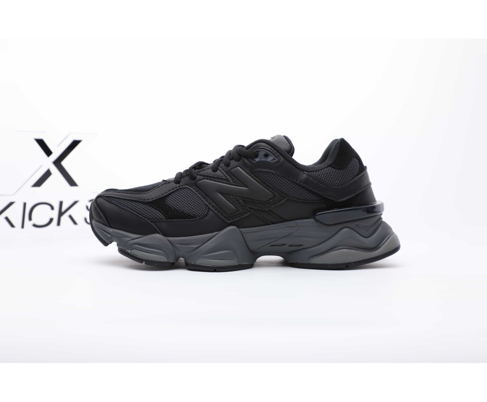 New Balance 9060 Triple Black Leather