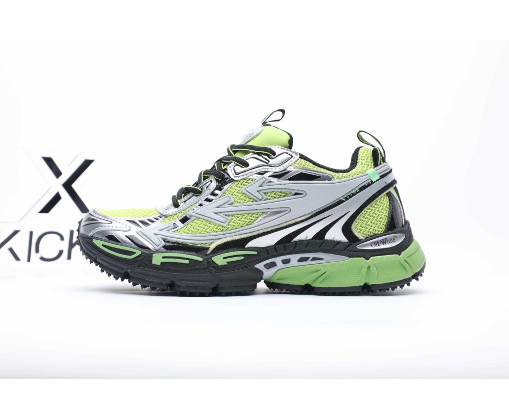 OFF-WHITE Be Right Back Silver Green Fluo