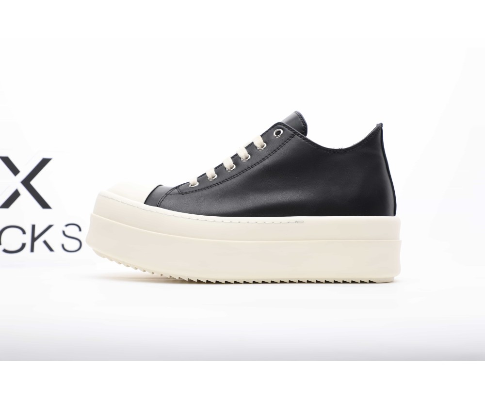 Rick Owens Mega Bumper Low Leather Black Milk 