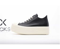 Rick Owens Mega Bumper Low Leather Black Milk 