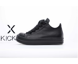 Rick Owens Lido Jumbo Laced Low Black