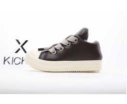 Rick Owens Jumbo Lace Padded Sneaks Low Brown