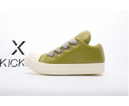 Rick Owens Jumbo Lace Padded Sneaks Green Milk