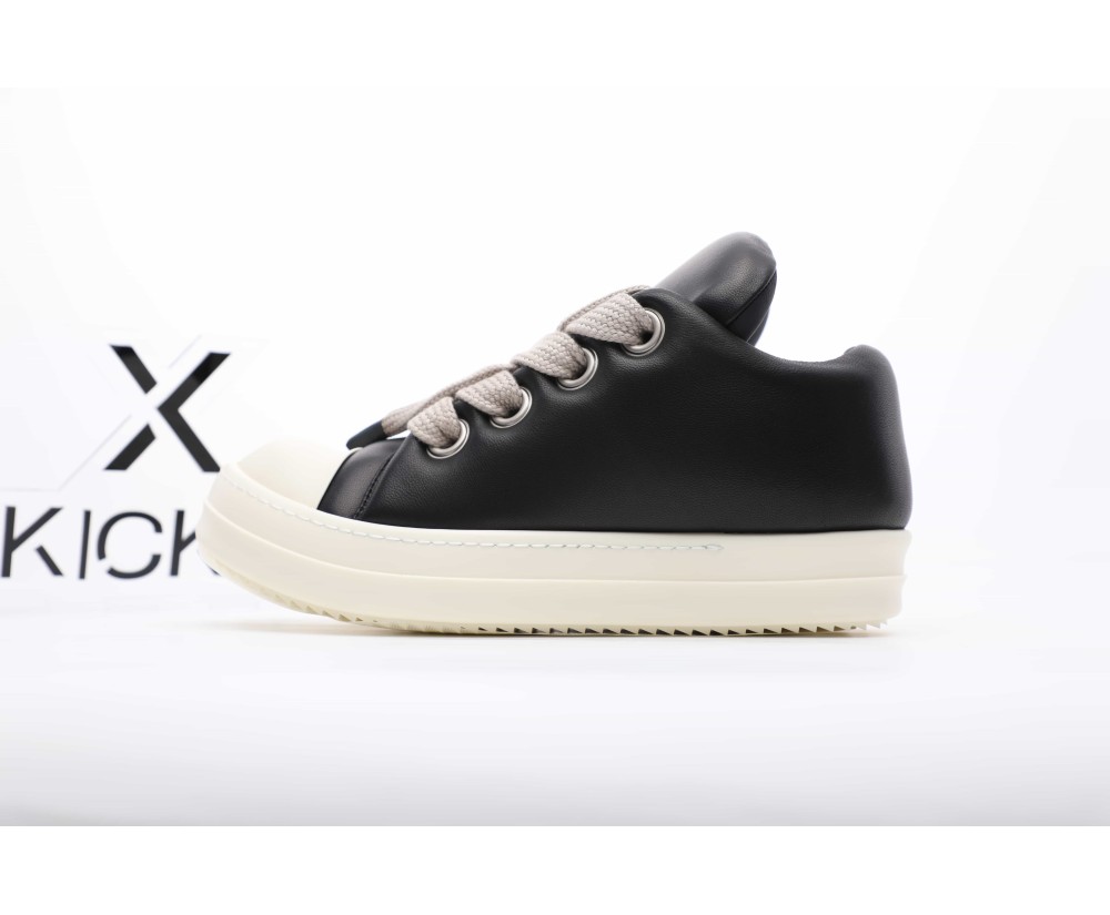 Rick Owens Jumbo Lace Padded Sneaks Black