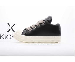 Rick Owens Jumbo Lace Padded Sneaks Black