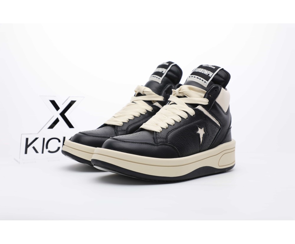 Converse TURBOWPN Mid Rick Owens DRKSHDW Black Cloud Cream