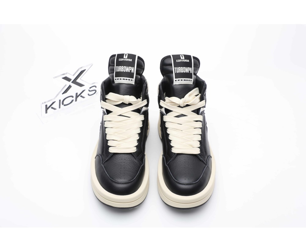 Converse TURBOWPN Mid Rick Owens DRKSHDW Black Cloud Cream