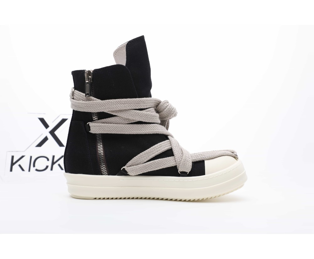 Rick Owens DRKSHDW Hexa High Black Pearl Milk Fat Lace