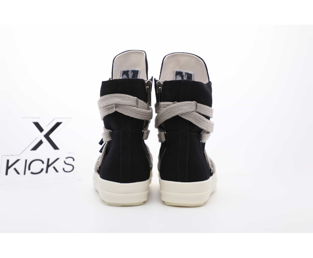 Rick Owens DRKSHDW Hexa High Black Pearl Milk Fat Lace