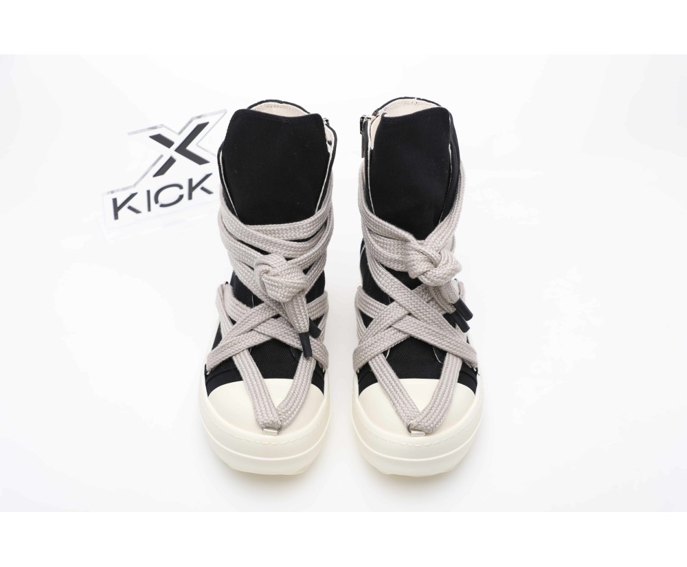 Rick Owens DRKSHDW Hexa High Black Pearl Milk Fat Lace