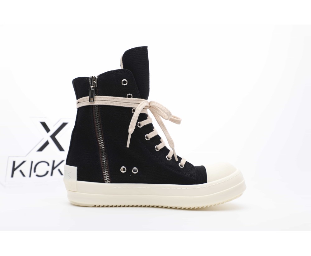 Rick Owens DRKSHDW Fogachine Denim High Top Black