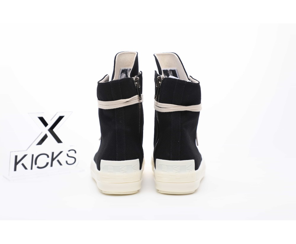 Rick Owens DRKSHDW Fogachine Denim High Top Black