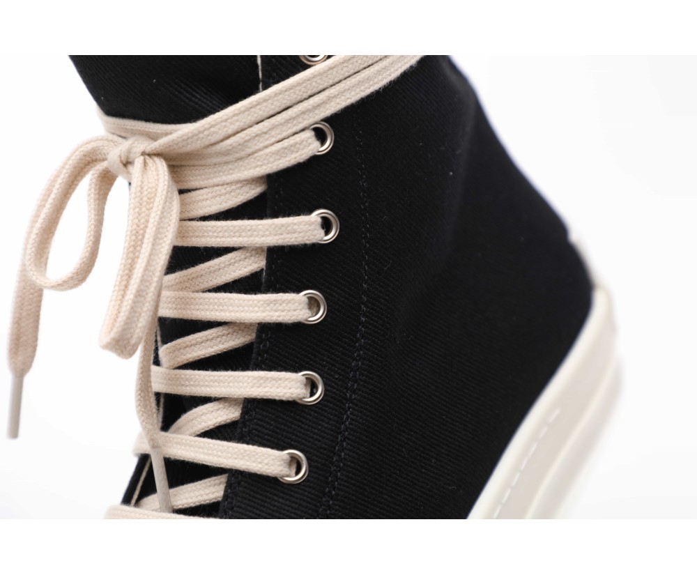 Rick Owens DRKSHDW Fogachine Denim High Top Black