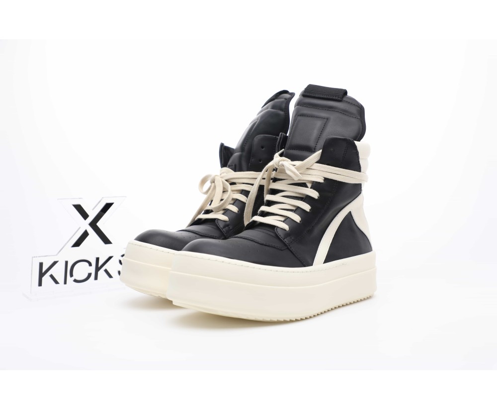 Rick Owens Mega Bumper Geobasket Black Milk